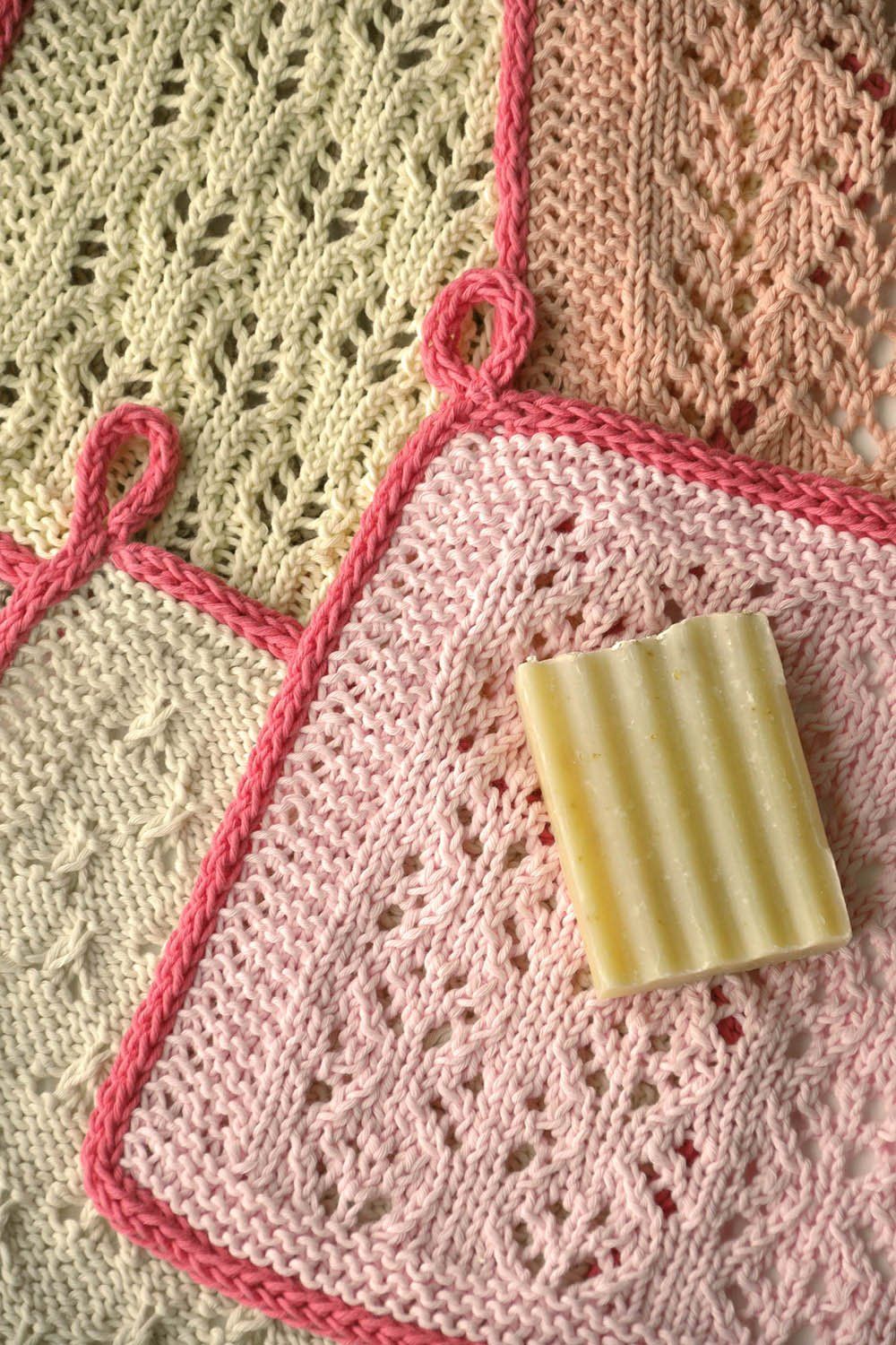 Knitted Cotton Dishcloths Pattern — Wild & Woolly Yarns