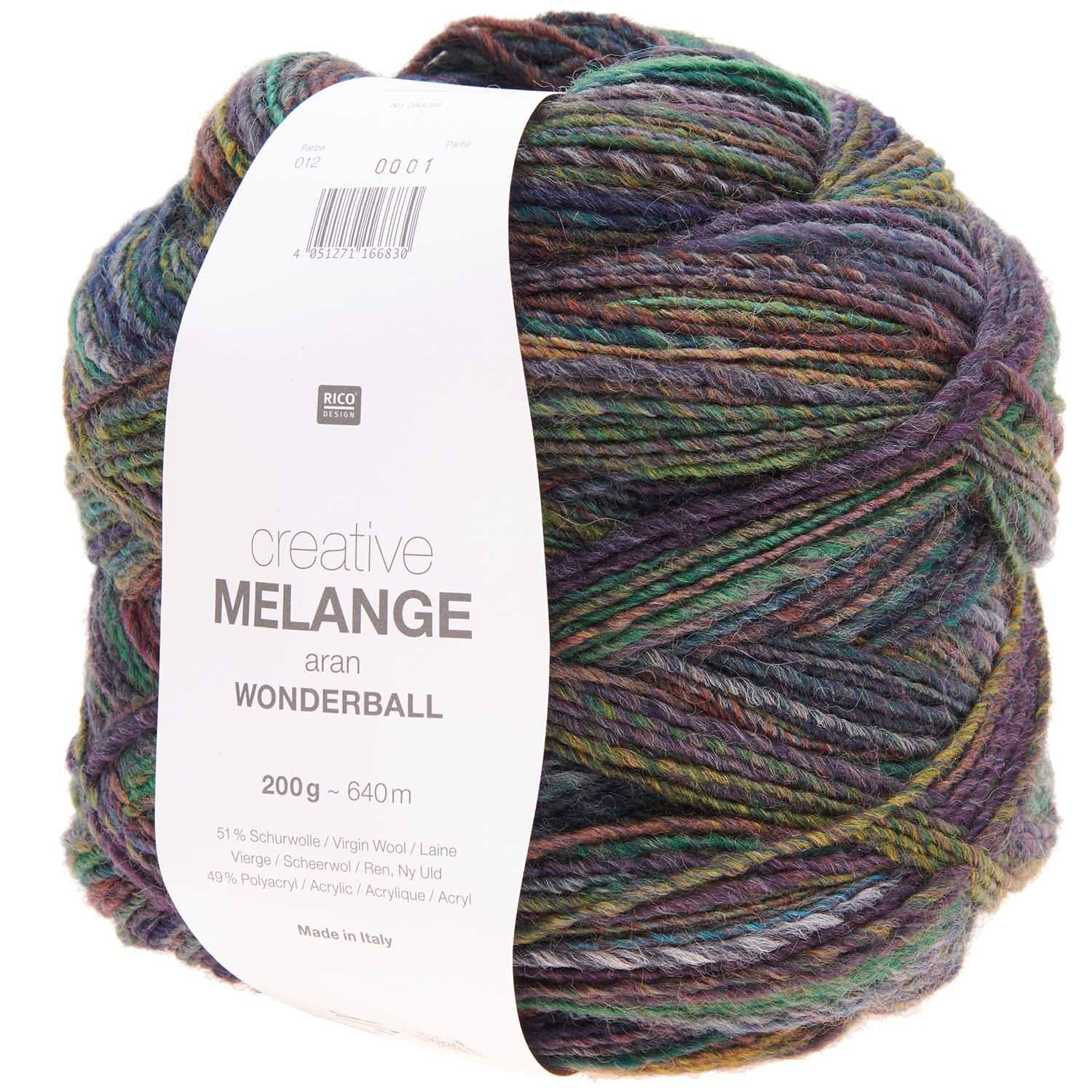 Rico Design Creative Melange Aran Wonderball Universal Yarn Rico Design Creative Melange Aran Wonderball Universal Yarn
