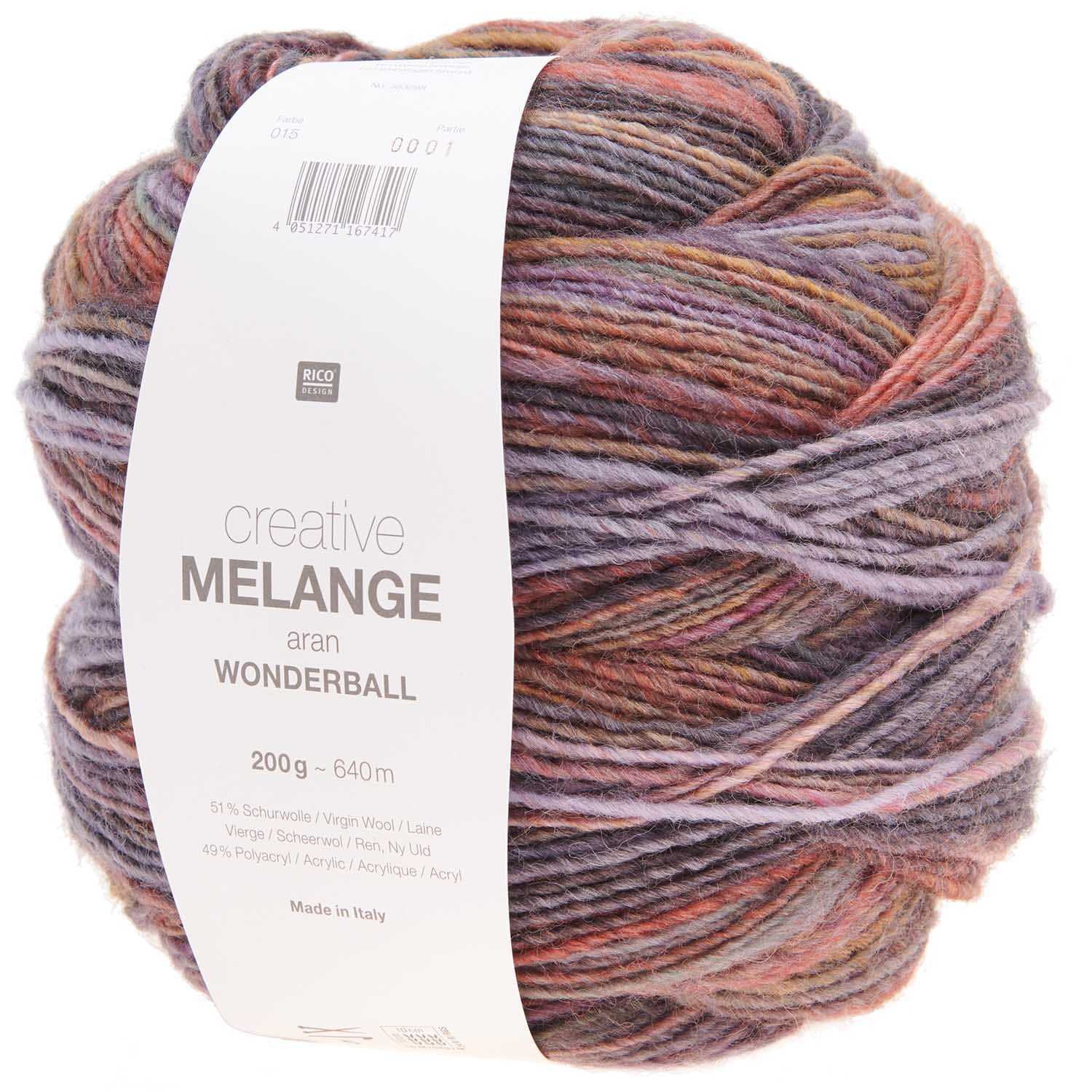 Rico Design Creative Melange Aran Wonderball Universal Yarn Rico Design Creative Melange Aran Wonderball Universal Yarn