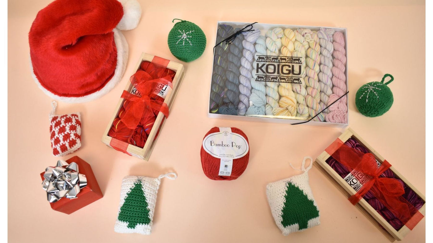 Picture of yarns and projects from Universal Yarn