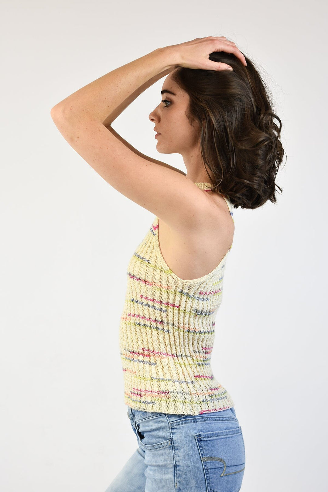 サルセーション Knitted Tank Top XL SALSATION EditByNine-Metallic-Coated-