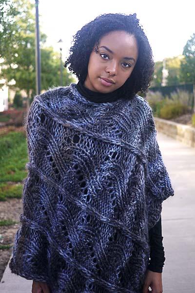 ne Quittez pas　Wool Emb Poncho Vintage 90s NEWPORT NEWS Womens Suede Leather Poncho Cape