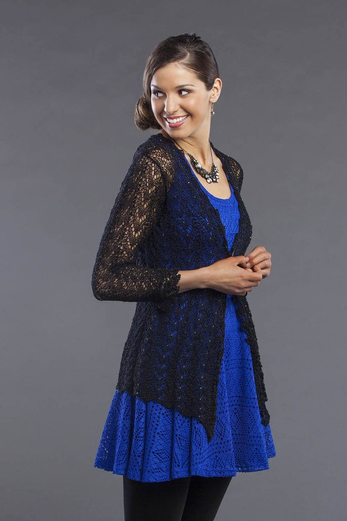 lace cardigan for dress Lacey Pointelle Tie-Front Cardigan