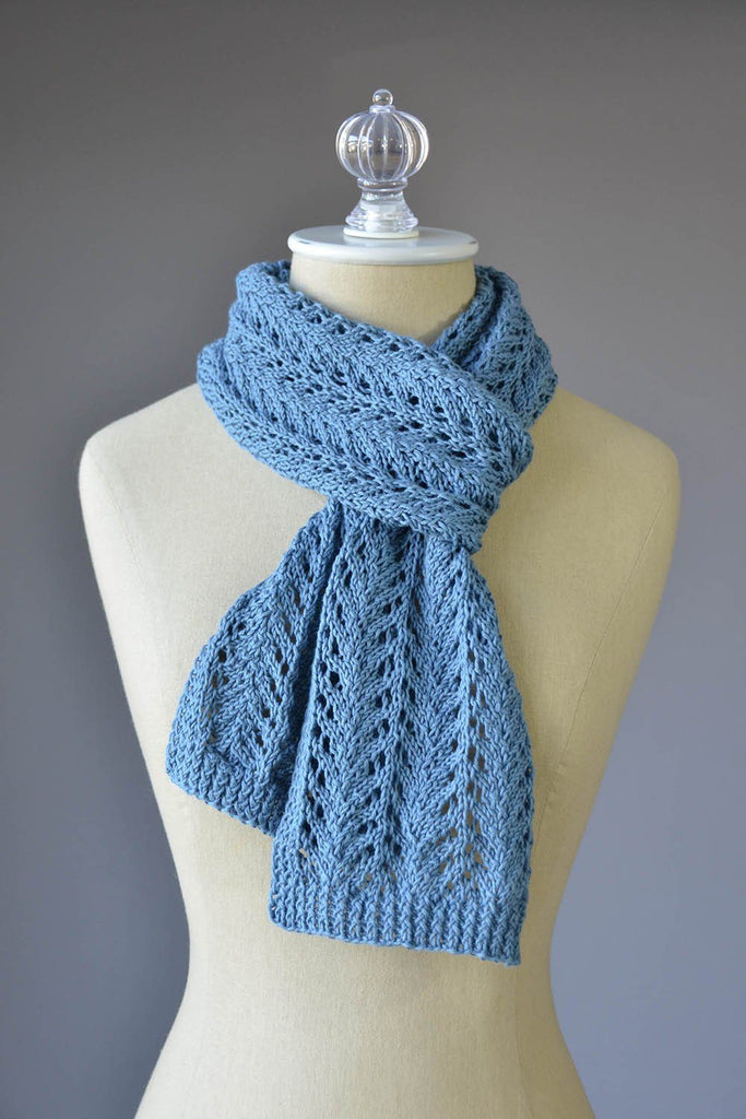 Hand Made Light blue Lace Scarf/Wrap Knit with 100% sold Wool