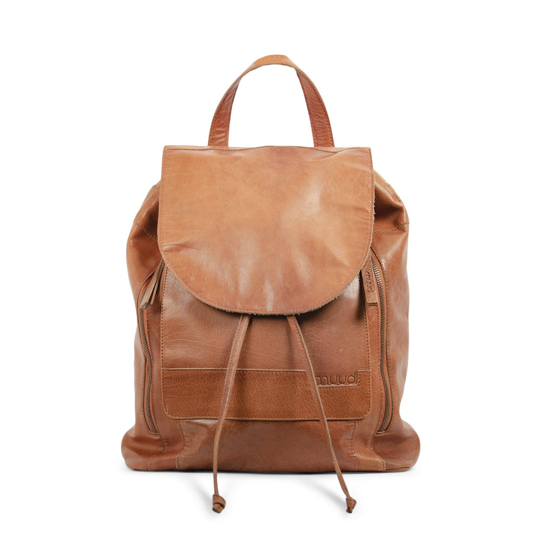day and mood leather backpack muud Gimo backpack, Black