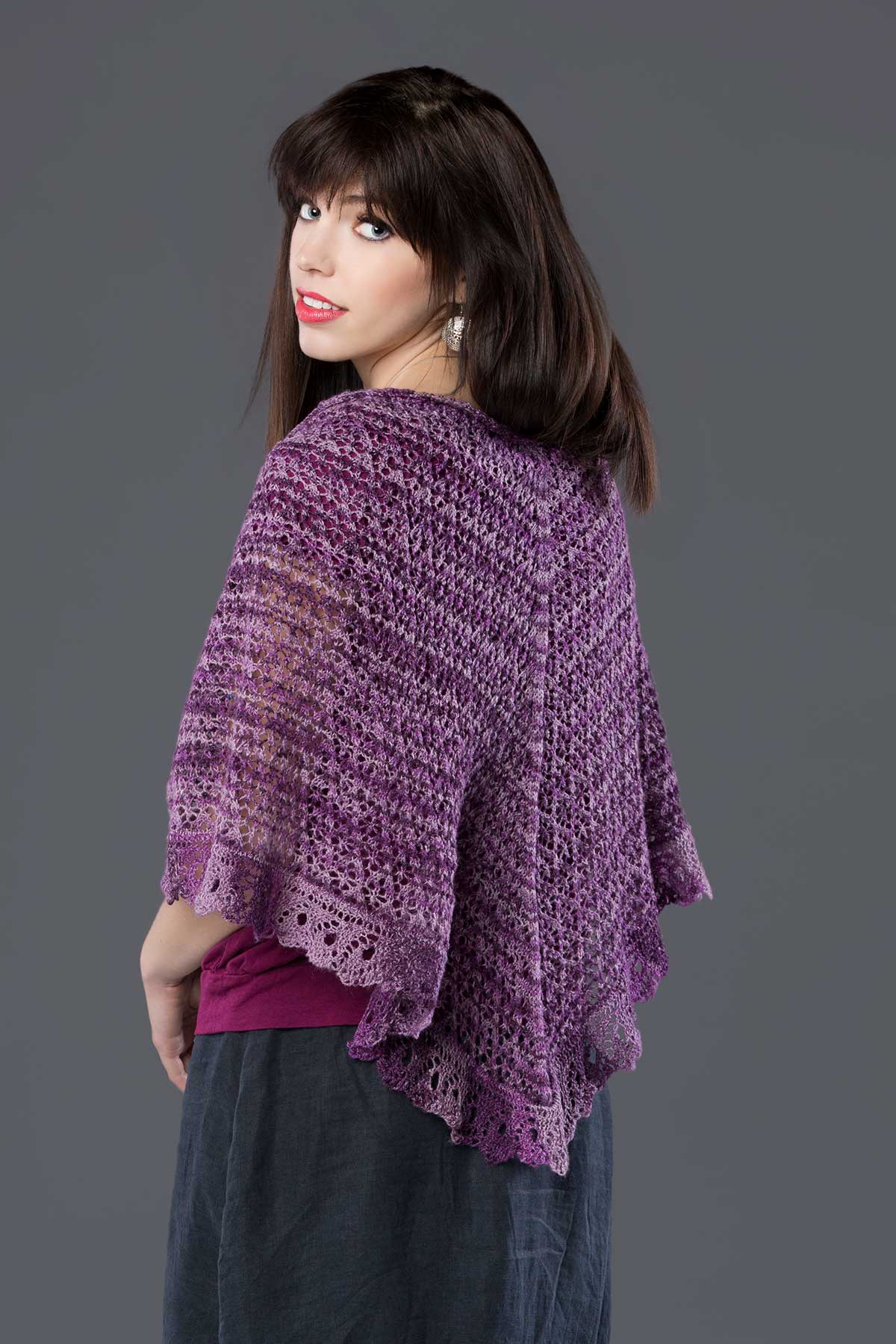 Lilac Bouquet Shawlette – Universal Yarn